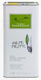 Primi Frutti Extra Virgin Olive Oil – 5 L Tin (4-Pack)